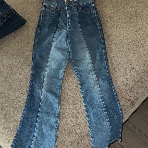 Wrangler Two-Tone Crop Flare Jeans - Picture 6 of 6